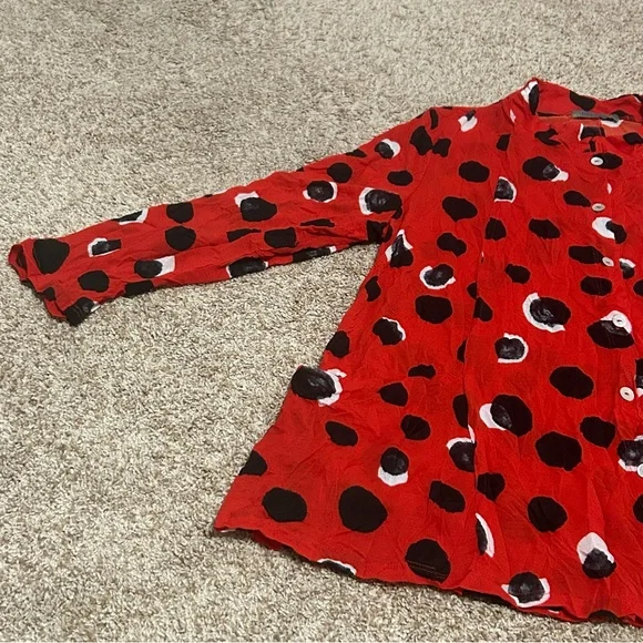 Chalet et Ceci Jacket McKenna Red Polka Dot - Picture 4 of 15